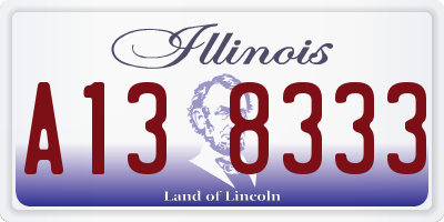 IL license plate A138333