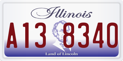 IL license plate A138340
