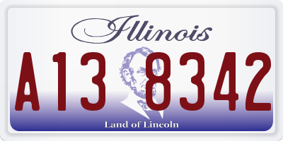 IL license plate A138342