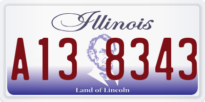 IL license plate A138343
