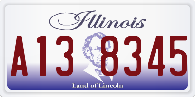 IL license plate A138345