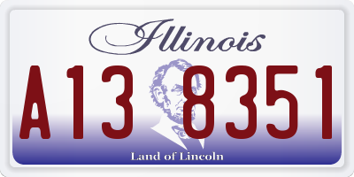 IL license plate A138351