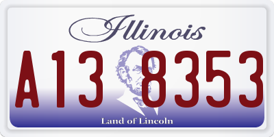IL license plate A138353