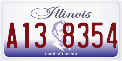 IL license plate A138354