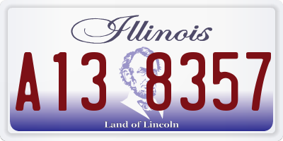 IL license plate A138357