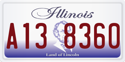 IL license plate A138360