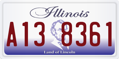 IL license plate A138361