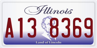 IL license plate A138369