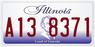 IL license plate A138371