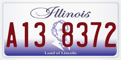 IL license plate A138372