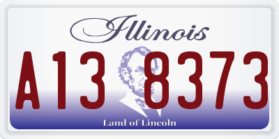 IL license plate A138373