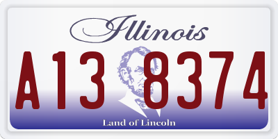 IL license plate A138374