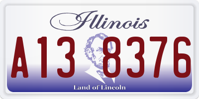 IL license plate A138376