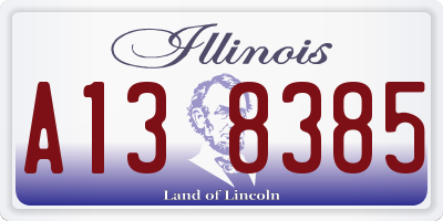 IL license plate A138385