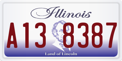IL license plate A138387