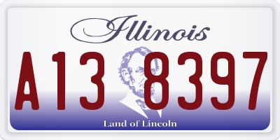 IL license plate A138397