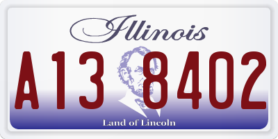 IL license plate A138402