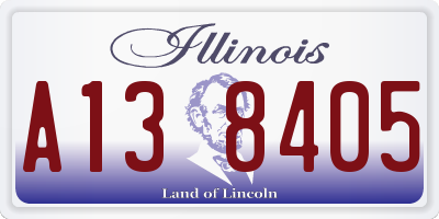 IL license plate A138405