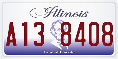 IL license plate A138408