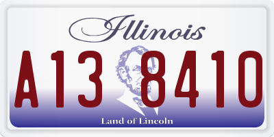 IL license plate A138410