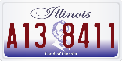 IL license plate A138411