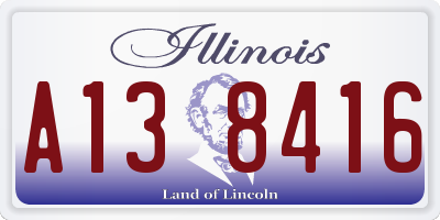 IL license plate A138416