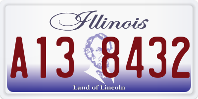 IL license plate A138432