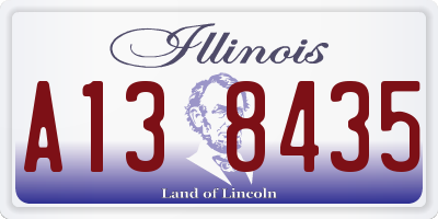 IL license plate A138435