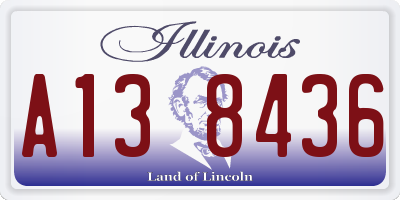 IL license plate A138436