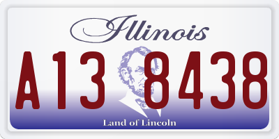 IL license plate A138438
