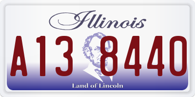 IL license plate A138440
