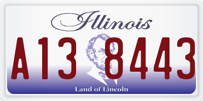 IL license plate A138443