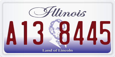 IL license plate A138445