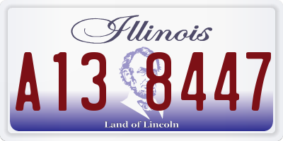 IL license plate A138447