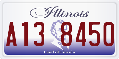 IL license plate A138450