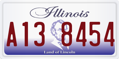 IL license plate A138454