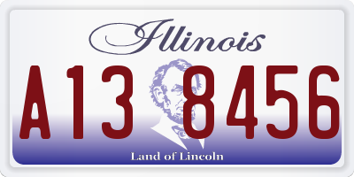 IL license plate A138456