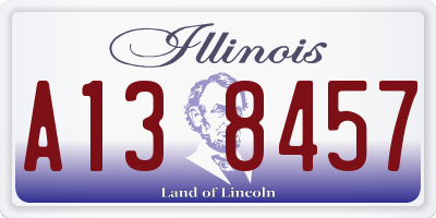 IL license plate A138457