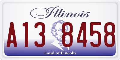 IL license plate A138458