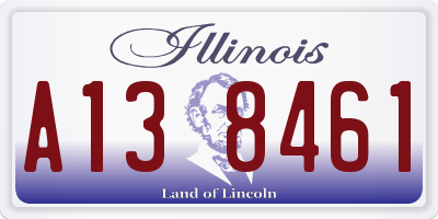 IL license plate A138461