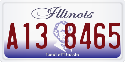 IL license plate A138465