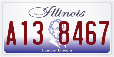 IL license plate A138467