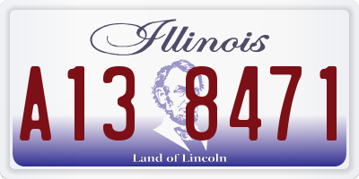 IL license plate A138471