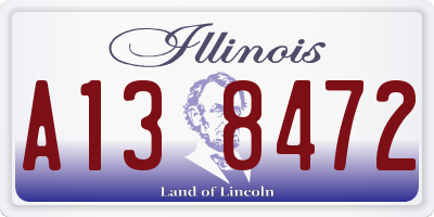 IL license plate A138472
