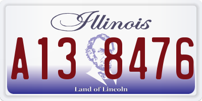 IL license plate A138476