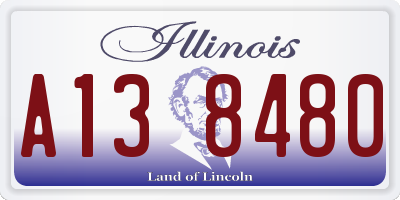 IL license plate A138480