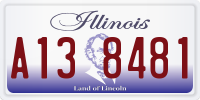 IL license plate A138481