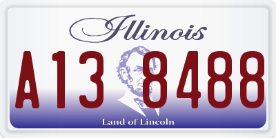 IL license plate A138488