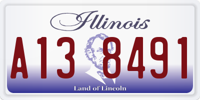 IL license plate A138491