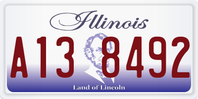 IL license plate A138492